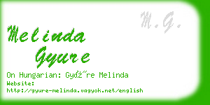 melinda gyure business card